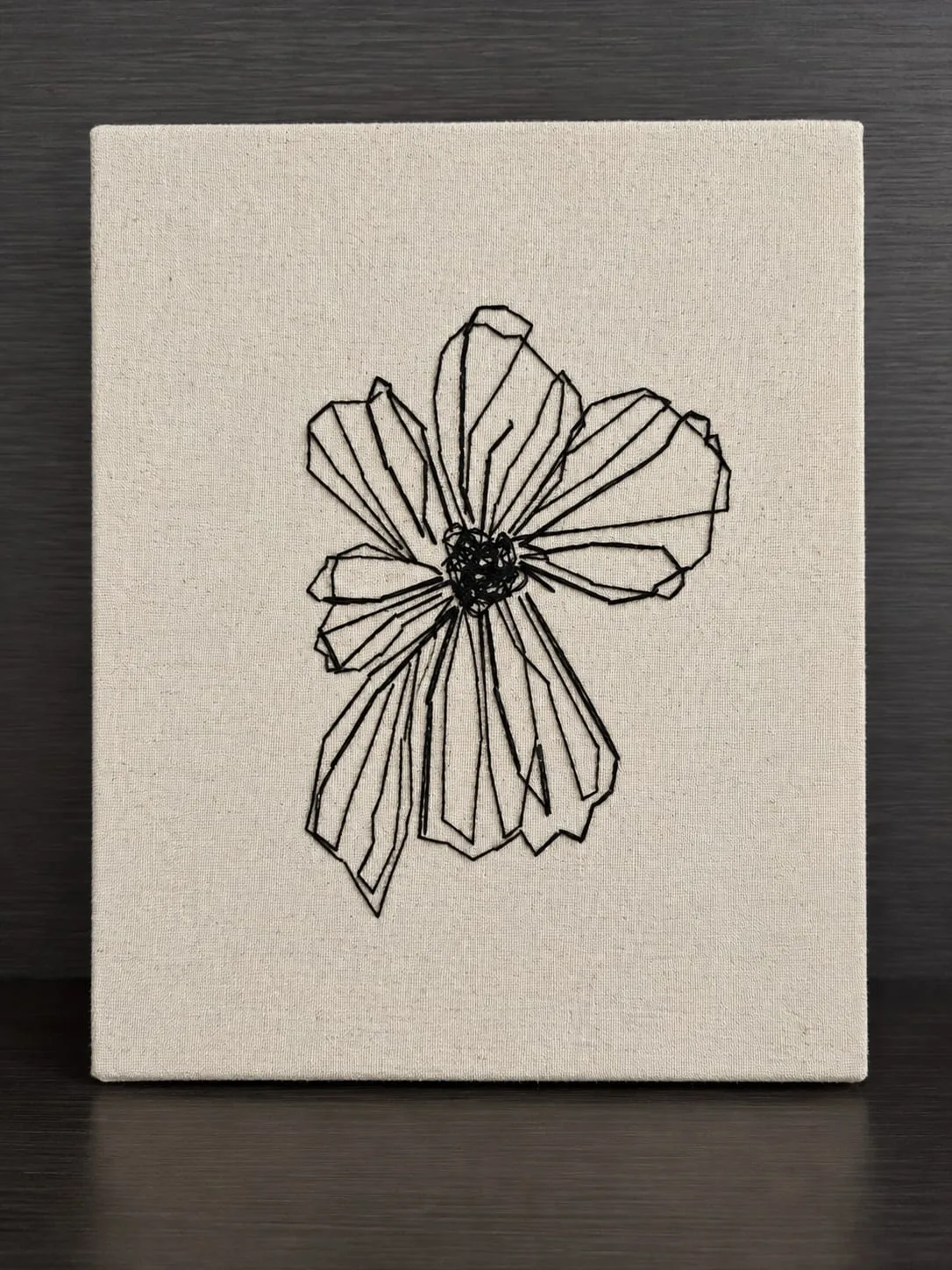 CUADRO BORDADO FLOR